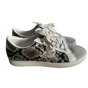 Vintage Havana Betsy Bronze Snake Multi Leather Fashion Sneakers Womens Size 7.5